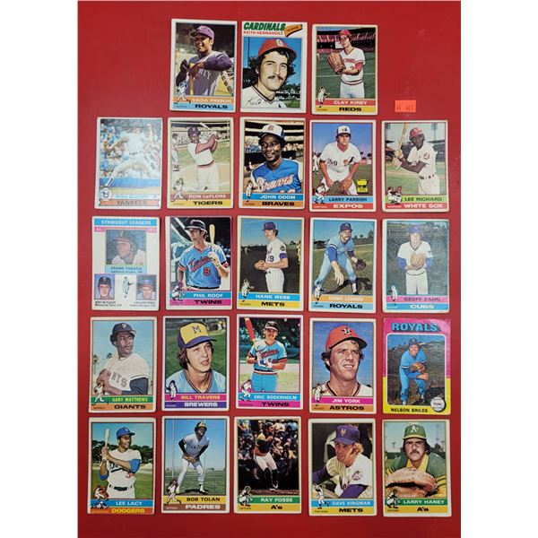 Lot of Assorted VTG Baseball Cards (York, Webb, Roof, LeFlore, etc.)