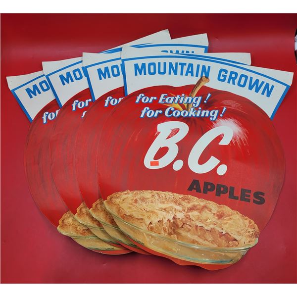 Double-Sided Mountain Grown BC Apples Advertising Signs