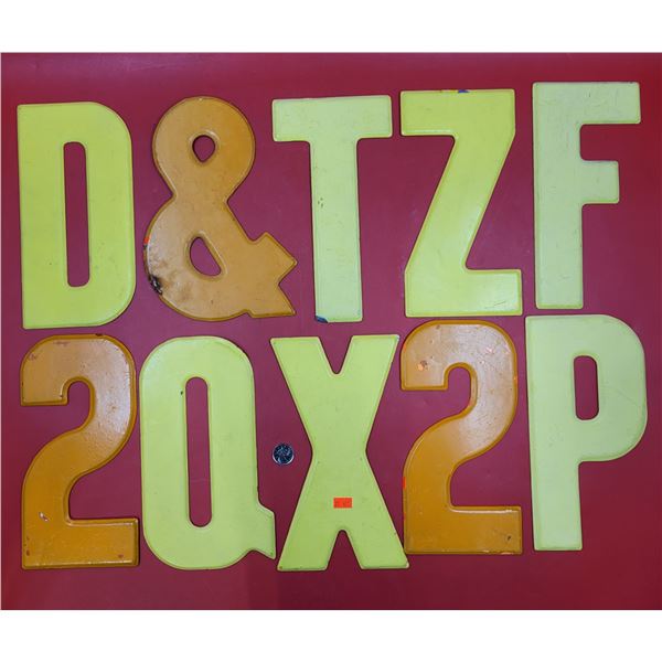 Lot of Metal Letters & Numbers