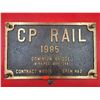 Image 1 : Brass 1985 Canadian Pacific Railway Plaque