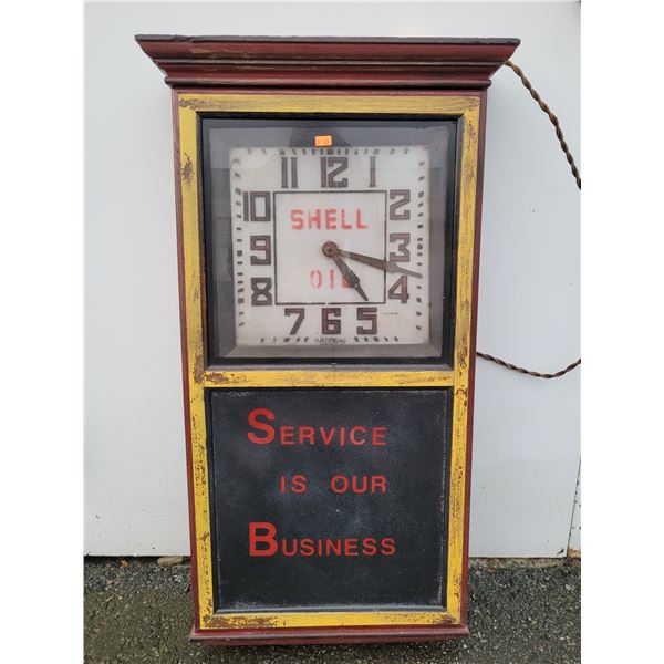 VTG Shell "Service is Our Business" Wall Clock
