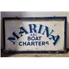 Image 1 : Wooden Double-Sided Marina Boat Charters Sign