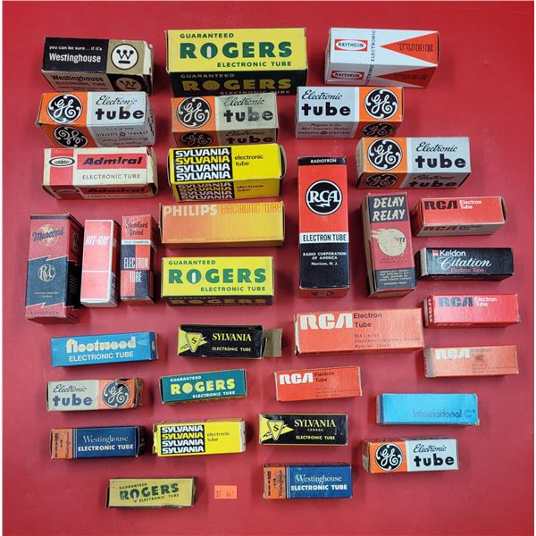 Lot of Assorted VTG Electronic Tubes w/ Packaging