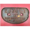 Image 1 : Heavy Cast Iron British Railways Wagon Plate