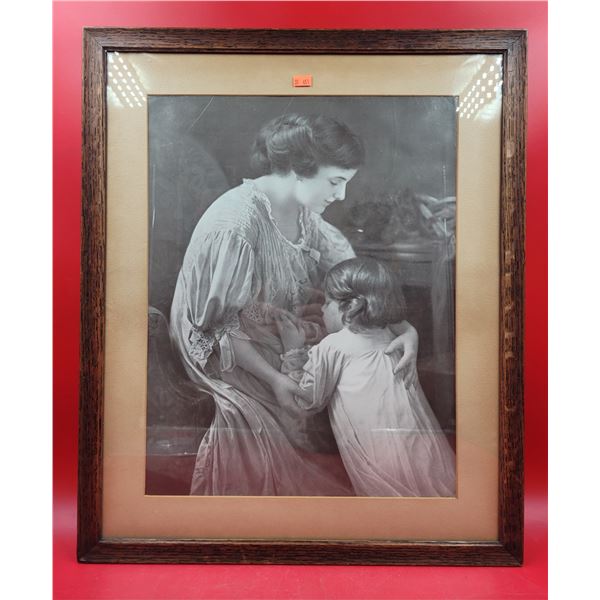 Framed Mother & Child Praying Print