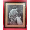 Image 1 : Framed Mother & Child Praying Print