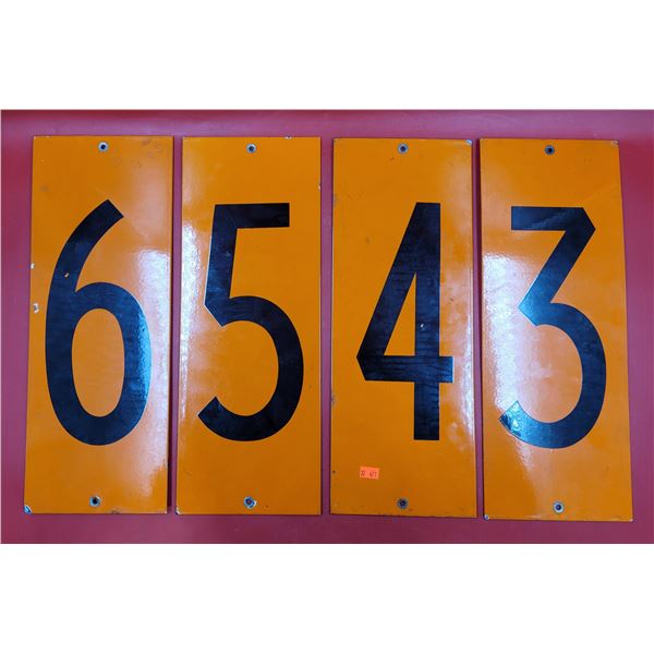 VTG Porcelain Gas Station Sign Price Numbers