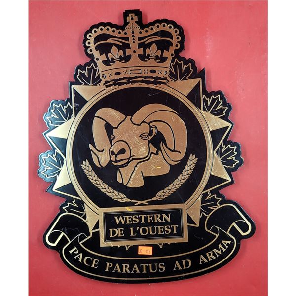 Brass Land Force Western Area Plaque