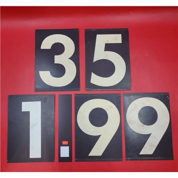 Lot Of Large VTG Gas Station Pricing Numbers