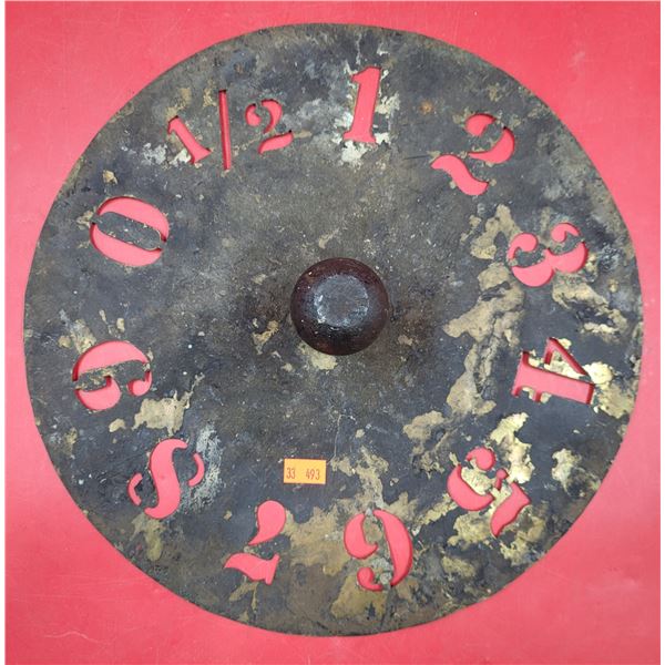 VTG Round Brass Number Stencil w/ Handle