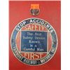 Image 1 : Embossed Metal Fairmont Railway Motors Inc. Safety First Plaque