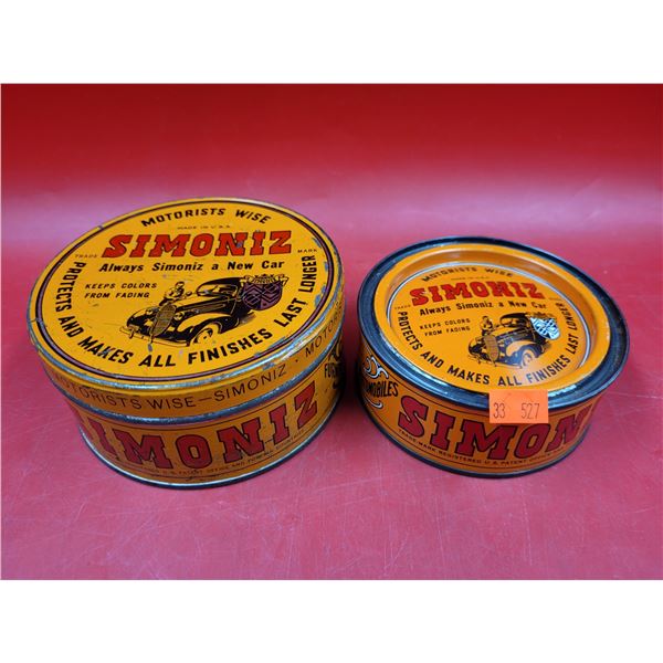 2 VTG Simoniz Paste Wax Tins