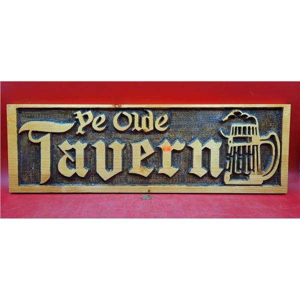 Wooden De Olde Tauern Beer Sign