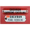 Image 1 : 2 VTG Porcelain Chevron Gasoline/Fuel Plaques