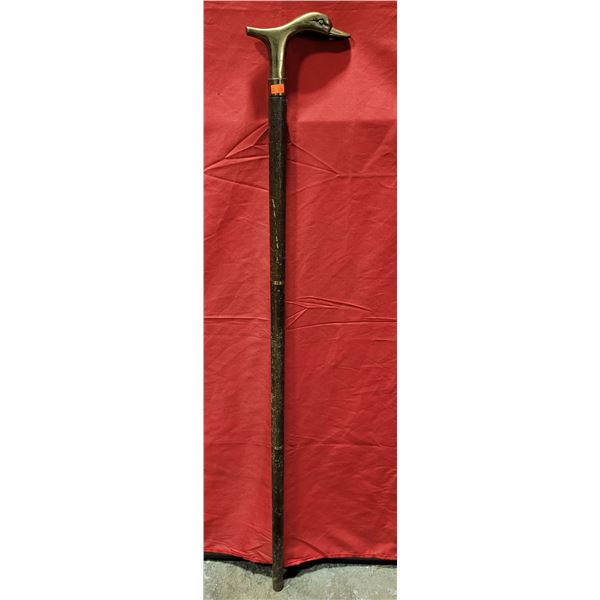 Wooden Walking Stick w/ Brass Duck Head Handle