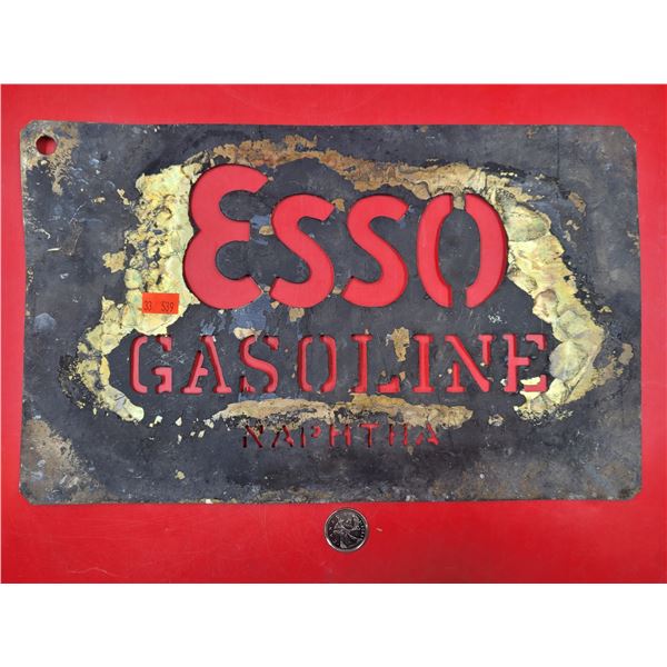 Brass Esso Gasoline Stencil