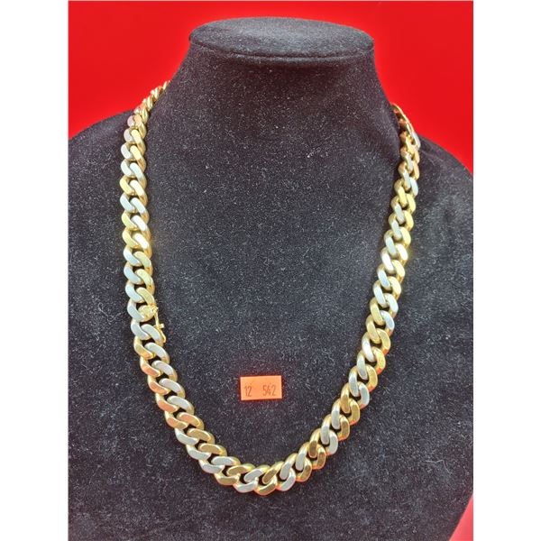Metal Two-Tone Cuban Link Chain