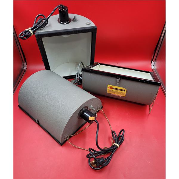 Three Kodak Utility Safelight Lamps