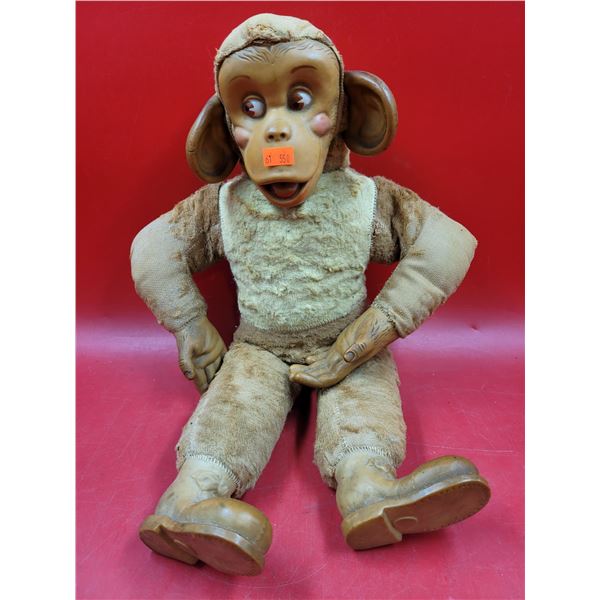VTG Monkey Plush w/ Plastic Face & Ears