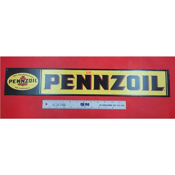 Tin Pennzoil Advertising Sign