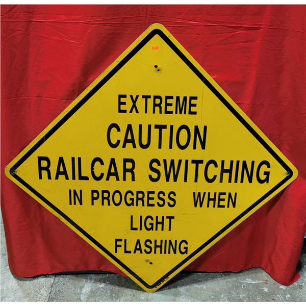 Metal Railcar Switching Sign