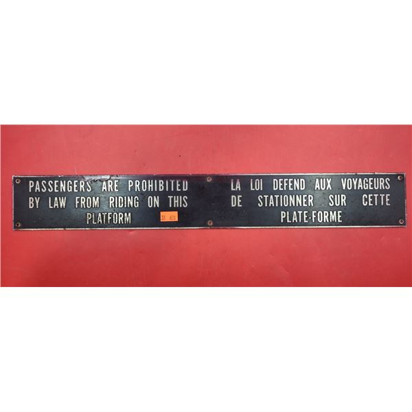 Metal Legal Railway Warning Sign