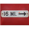 Image 1 : Metal Double-Sided 16 Miles & Closed Road Sign