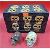 Image 1 : 2 Stone Skulls & Skull Trinket Box