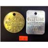 Image 1 : 2 Metal Gulf Motor Oil Tags