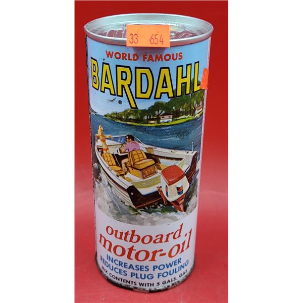 Full VTG Bardahl Outboard Motor Oil Can