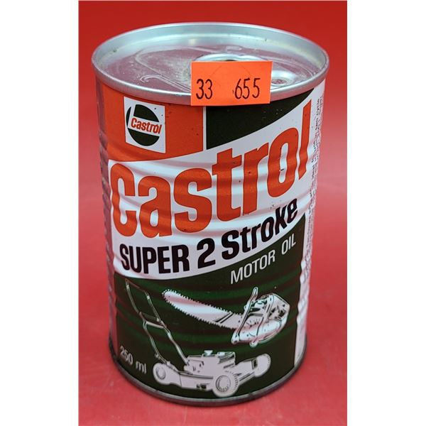 Full VTG Castrol Super 2 Stroke Motor Oil Can