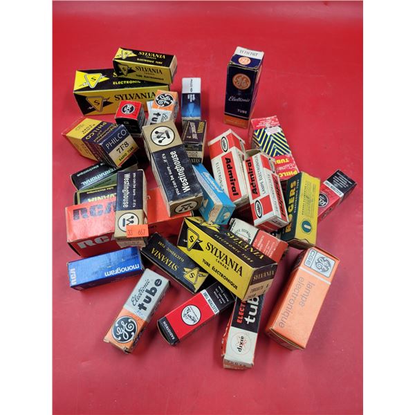 Lot of Assorted VTG Electronic Tubes w/ Packaging