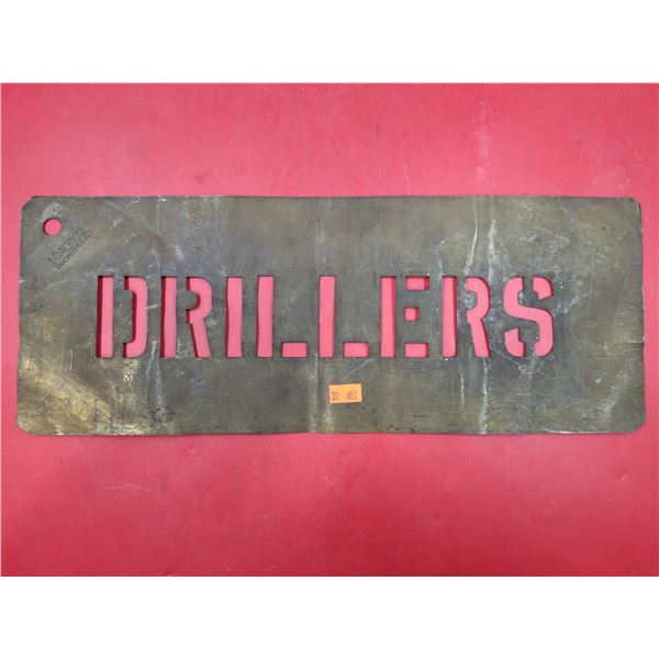 VTG B.C Stampworls Ltd. "Drillers" Oil Drum Stencil