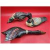 Image 1 : 3 Hand-Carved Wooden Duck Decoys