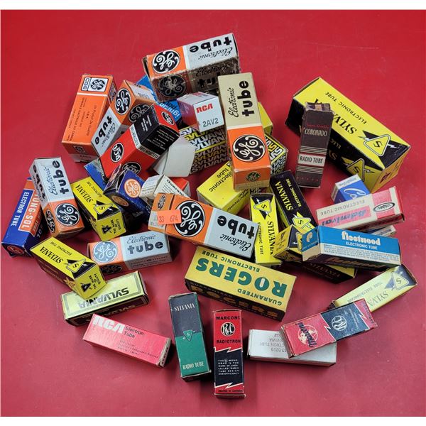 Lot of Assorted VTG Electronic Tubes w/ Packaging