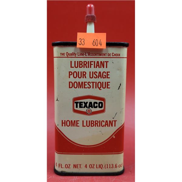 Texaco Home Lubricant Oil Tin