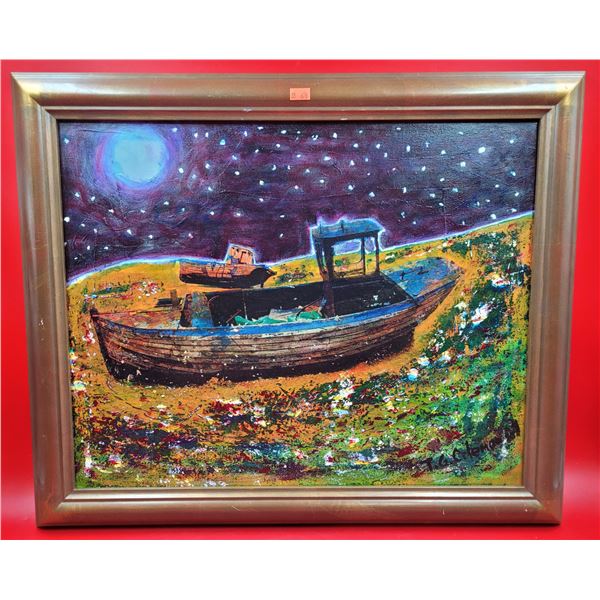 Original Ship Oil Painting by TG Coleman