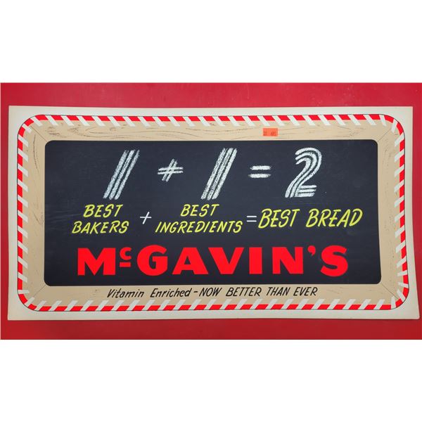 VTG McGavin's Best Bread Advertising Sign