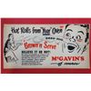 Image 1 : 1950s McGavin's Hot Rolls Vancouver Advertising Sign