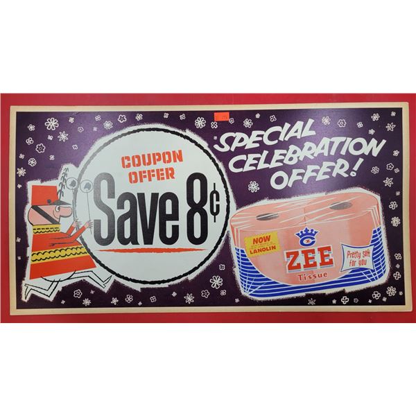 1958 Zee Tissue Advertising Poster