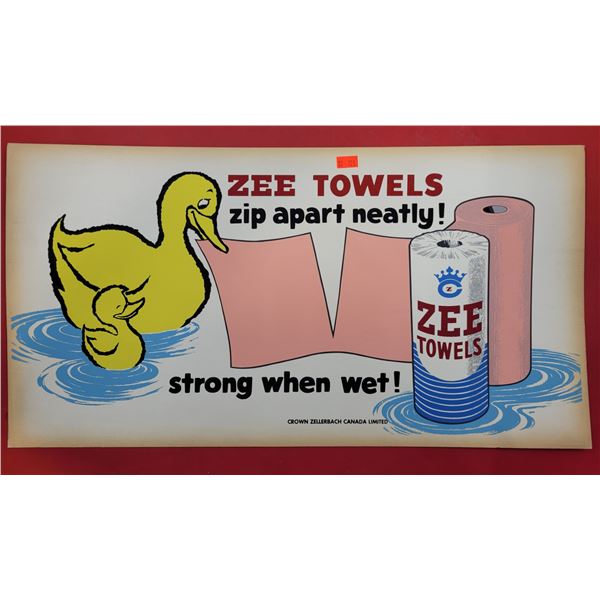 1959 Zee Towels Advertising Poster