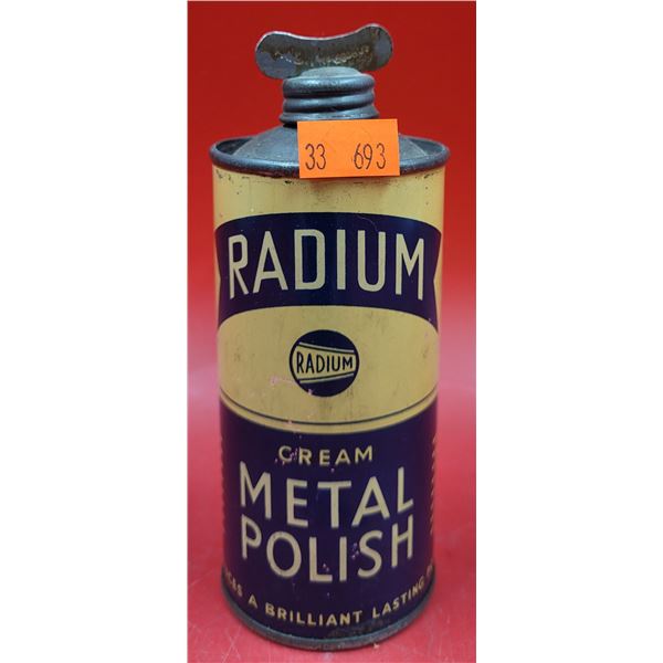 Full VTG Radium Metal Polish Can