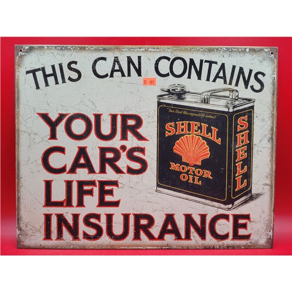 VTG Metal Shell Motor Oil Advertising Sign