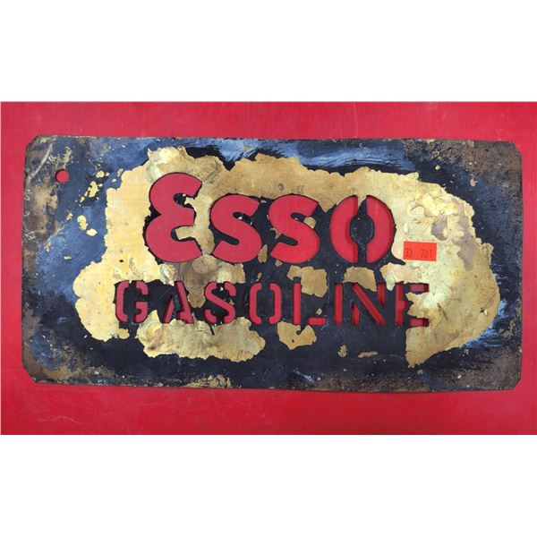 Brass Esso Gasoline Stencil
