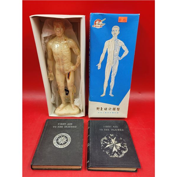 Acupuncture Doll & VTG First-Aid Books