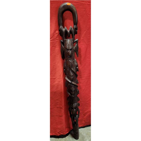 Hand-Carved Wooden Staff