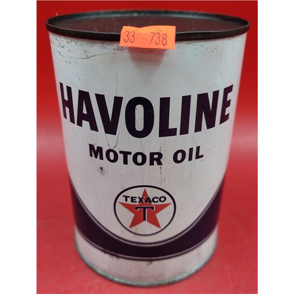 VTG Texaco Havoline Motor Oil Can