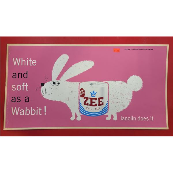 1959 Zee Tissues Vancouver Advertising Sign