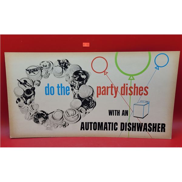 1956 Automatic Dishwasher Vancouver Advertising Sign