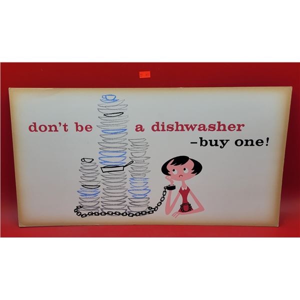 1958 Automatic Dishwasher Vancouver Advertising Sign